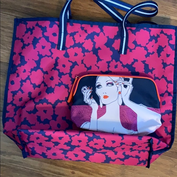 Estee Lauder Handbags - Tote and cosmetic bag.